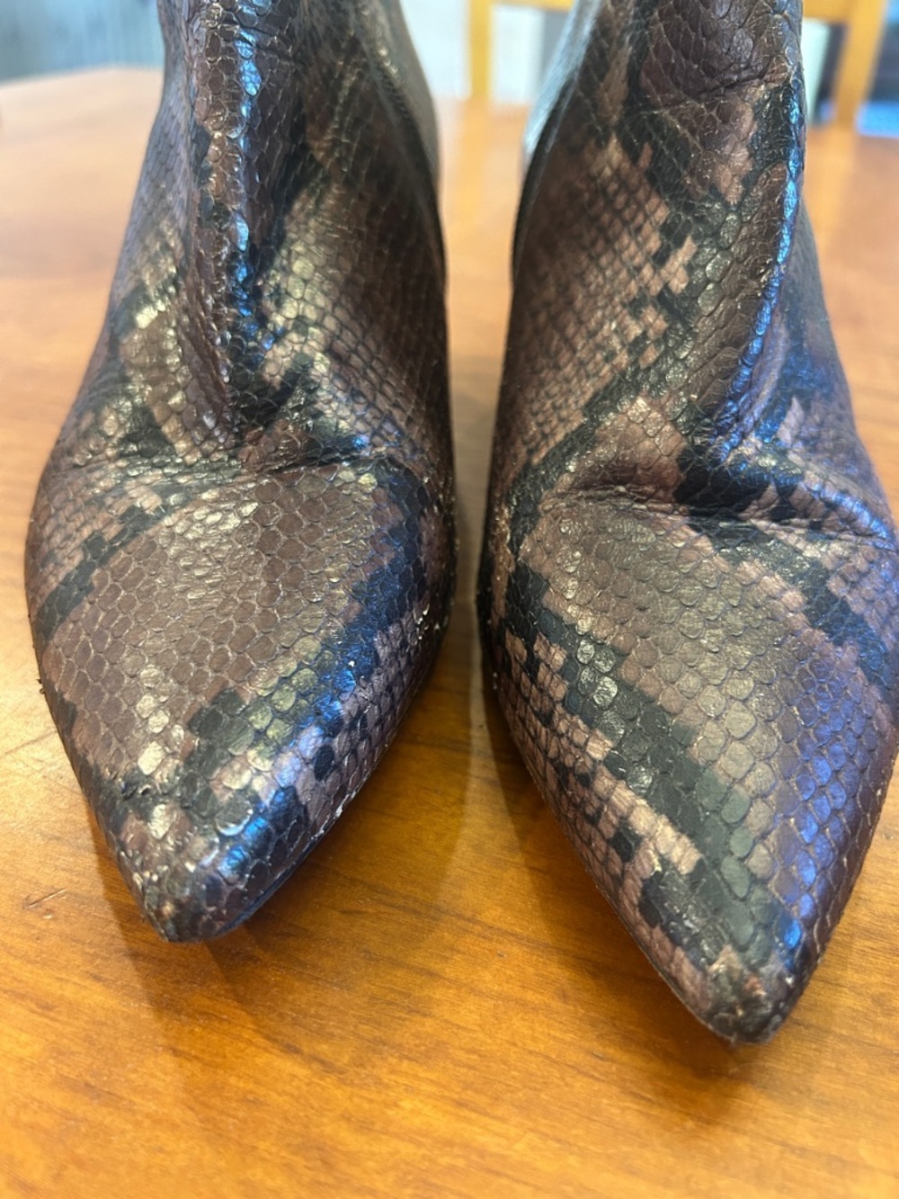 L'AGENCE Jeanne Bootie in Brown Snake size 38.5 EU 7.5 US - Picture 6 of 8